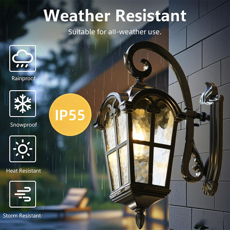 Outdoor Vintage Solar Wall Light with Remote Control