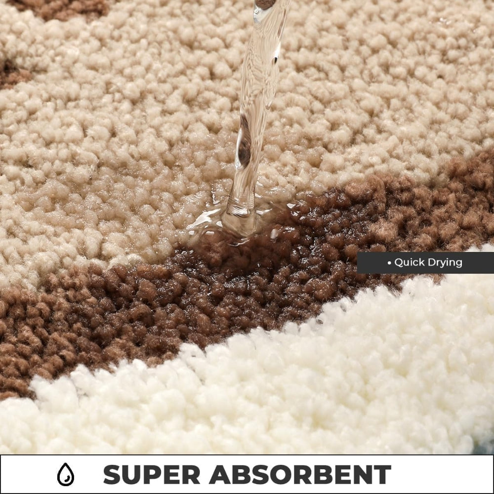 Patterned Bath Mat - Flocking Material - Coastal Style - 20"x31" - Image 5