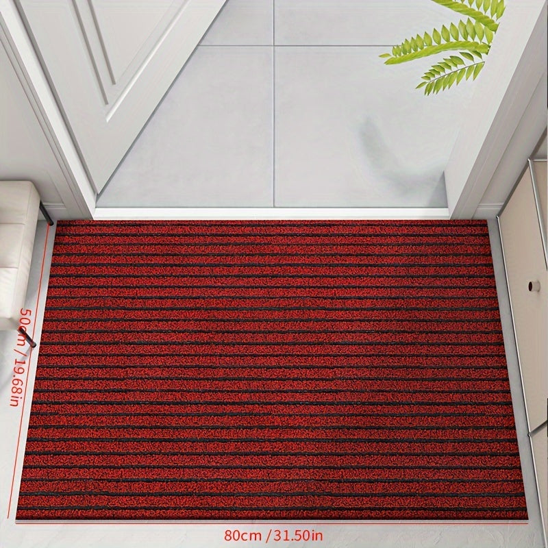 PVC Indoor Outdoor Doormat - Non-Slip Weatherproof Entrance Mat - Striped Design - Image 5
