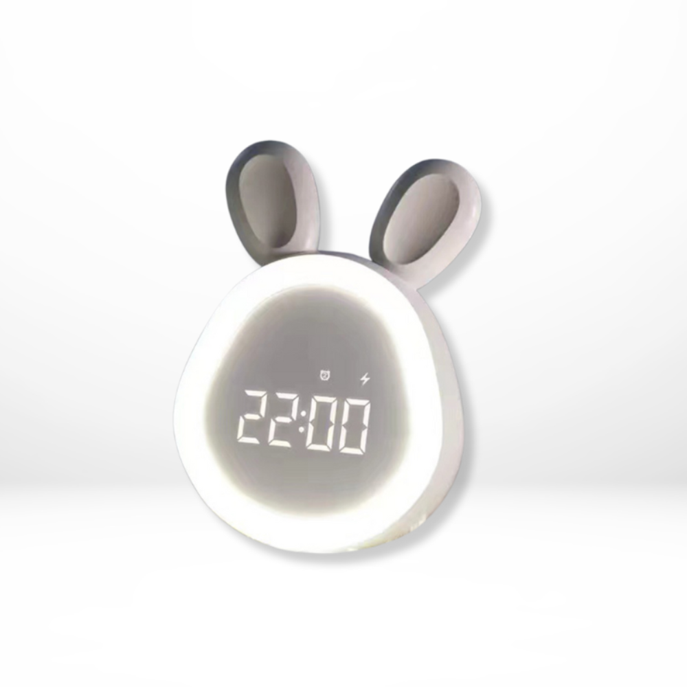 Rabbit Night Light Alarm Clock - Kids Room Decor - LED Digital Display - Image 4