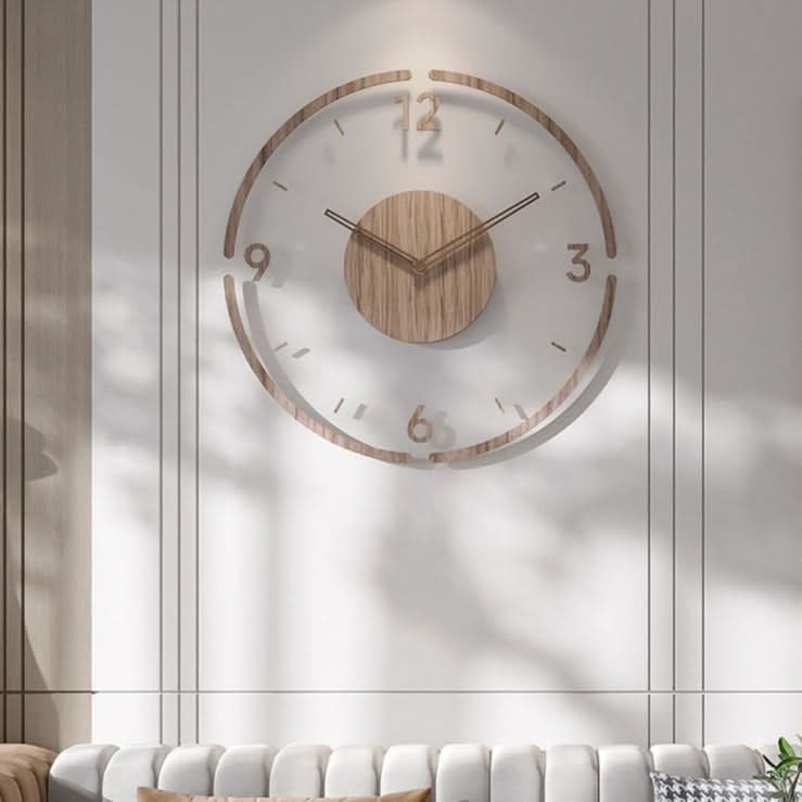 Silent Nordic Wooden Wall Clock 35 cm