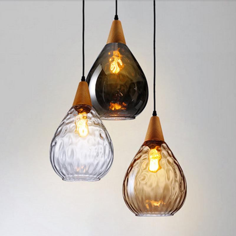 Stylish Teardrop Glass Hanging Pendant Light for Home