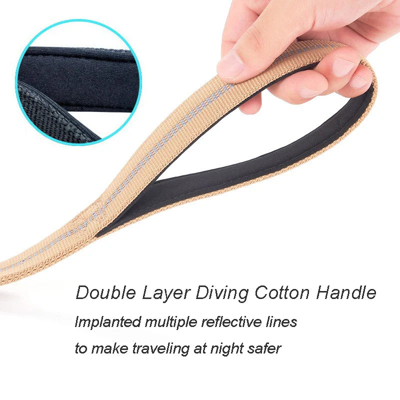 Tactical Heavy Duty K9 Bungee Dog Leash with Dual Handles