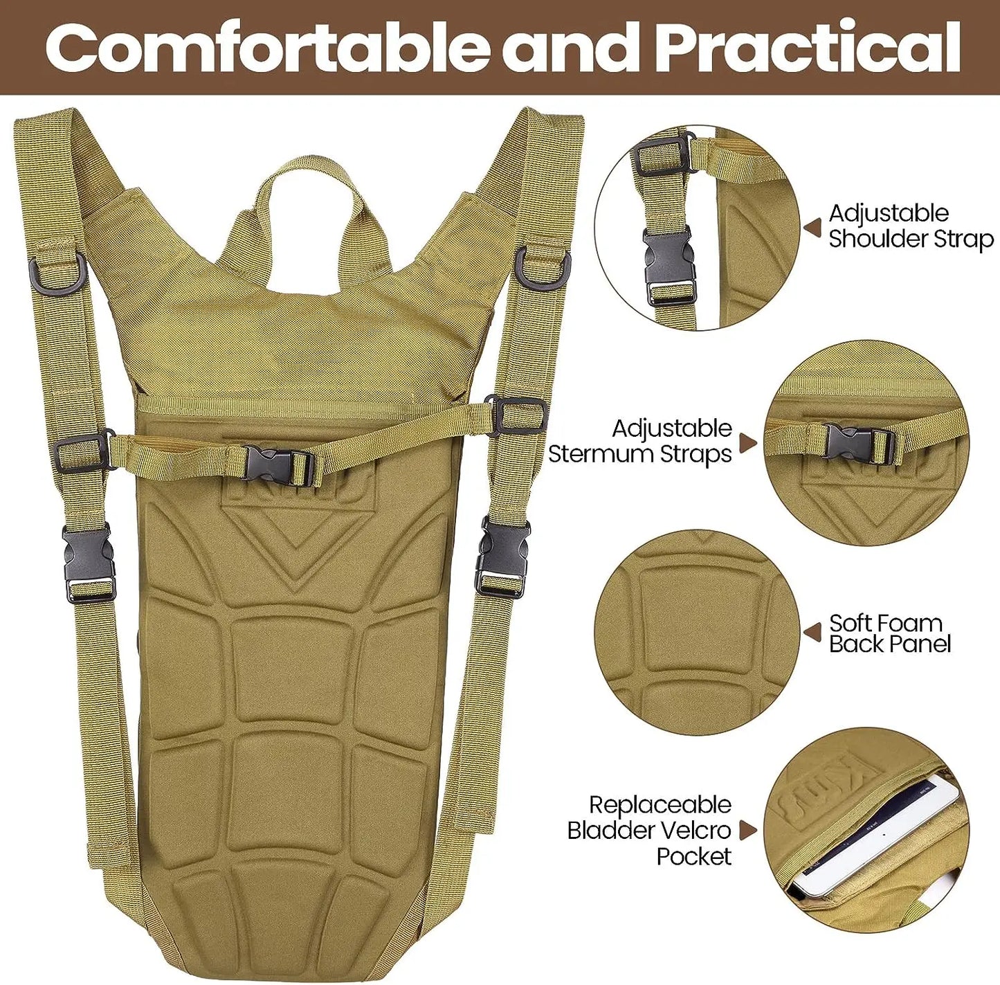 Tactical Hydration Pack with 3L Bladder