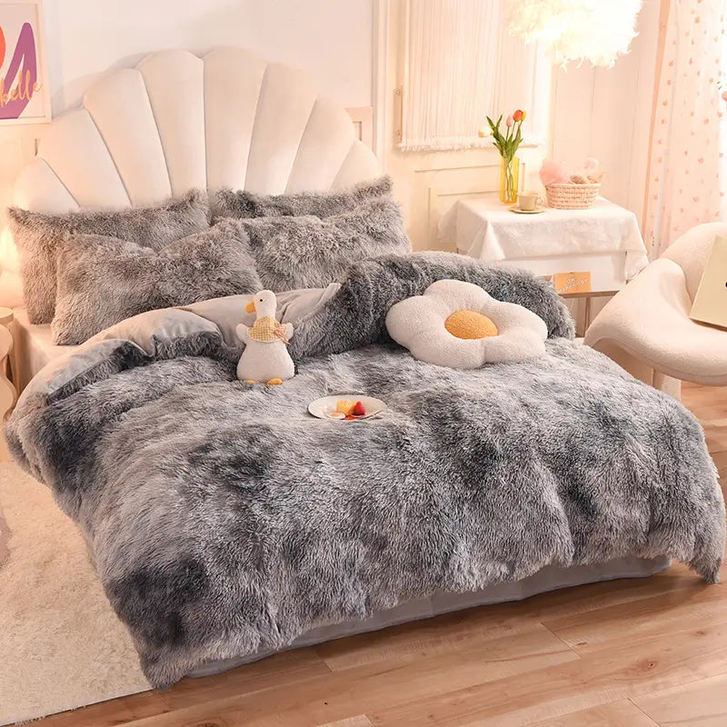 Teddy Fluffy Fleece Bedding Set - Warm & Extra Soft