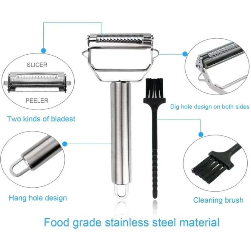 Ultra-Sharp Stainless Steel Multifunction Vegetable Slicer & Julienne Peeler Potato Carrot Grater