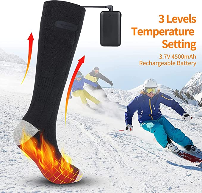 Unisex Electric Heated Socks - Battery Powered Winter Warmth