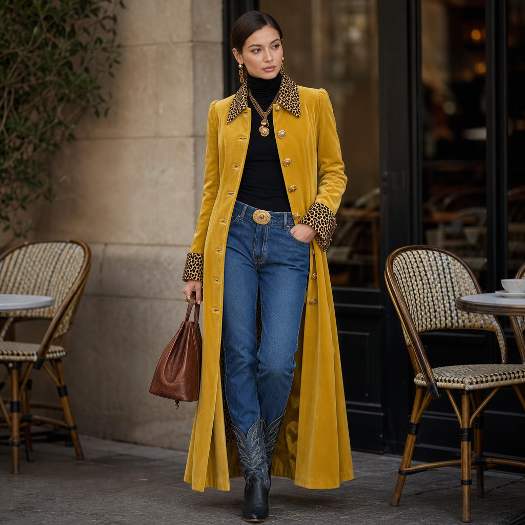 Vintage Bohemian Long Coat