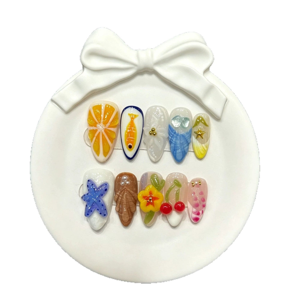 Whimsical Artistic Press-On Nail Set