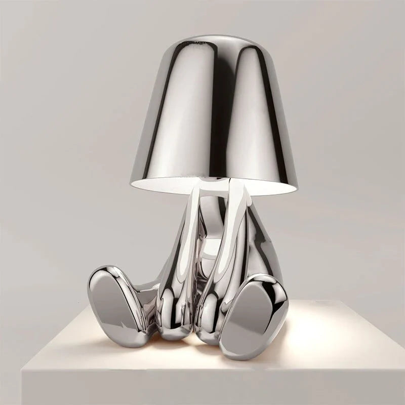 Wireless Rechargeable Table Lamp - Gold Finish - Modern Accent Light - Image 14