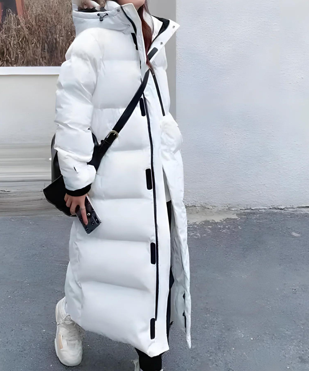 Women's Long Winter Jacket - Warm and Water-Repellent
