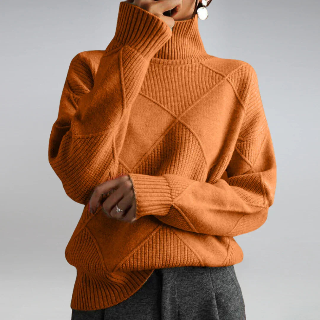 Women's Luxury Cashmere Turtleneck Sweater – Soft and Warm Winter Sweater