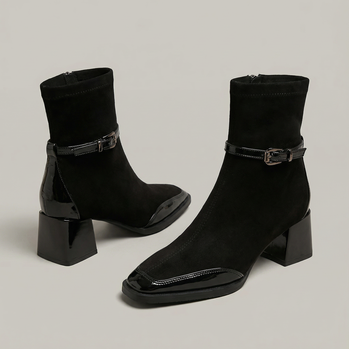 Women's Orthopedic Square-Toe Ankle Boots