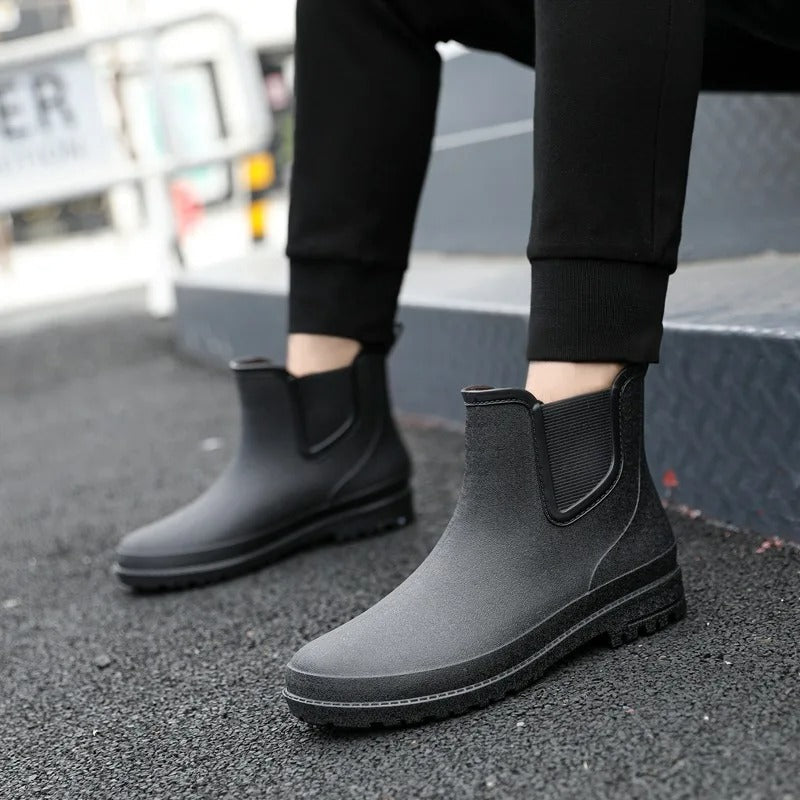 Women's Waterproof Chelsea Platform Ankle Rain Boots