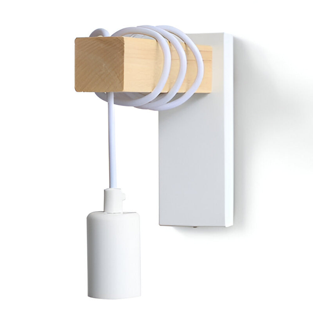 Wood Accent Wall Sconce - Rustic Style LED Pendant Light - Stylish Home Lighting - Image 5