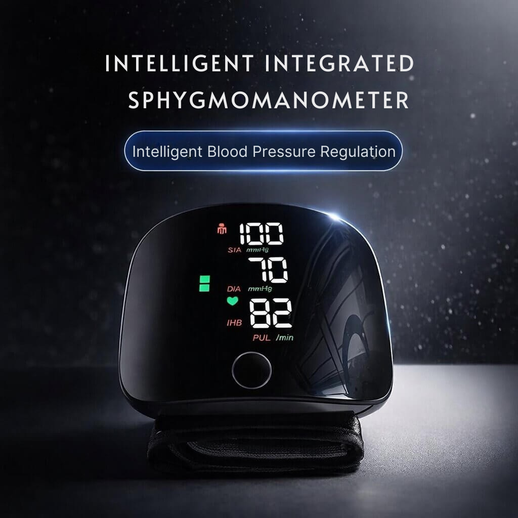 Wrist Blood Pressure Monitor | Touch Display with Voice Function | Rechargeable | Vitalensa