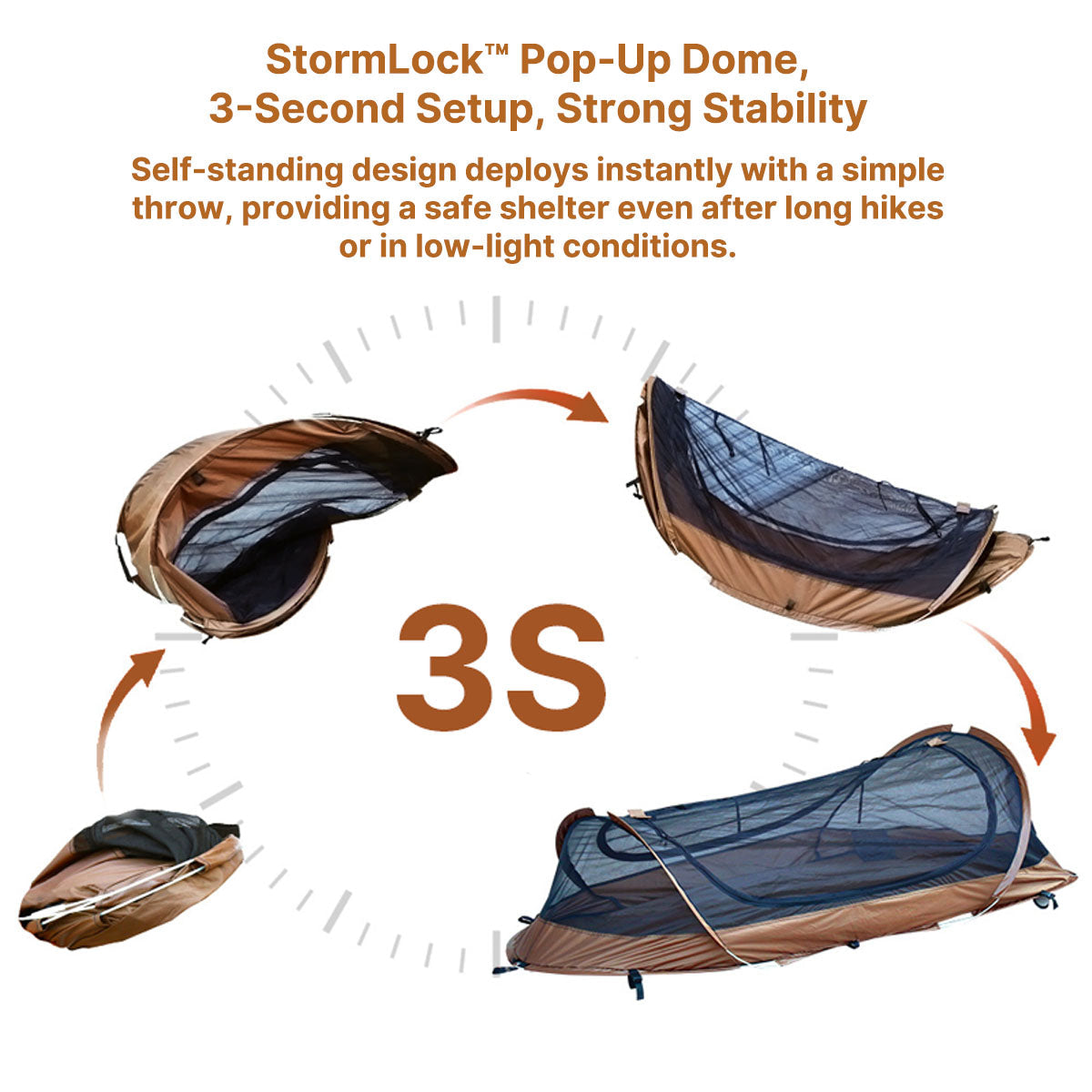 1-Person Instant Setup Pop-Up Bivy Camping Tent