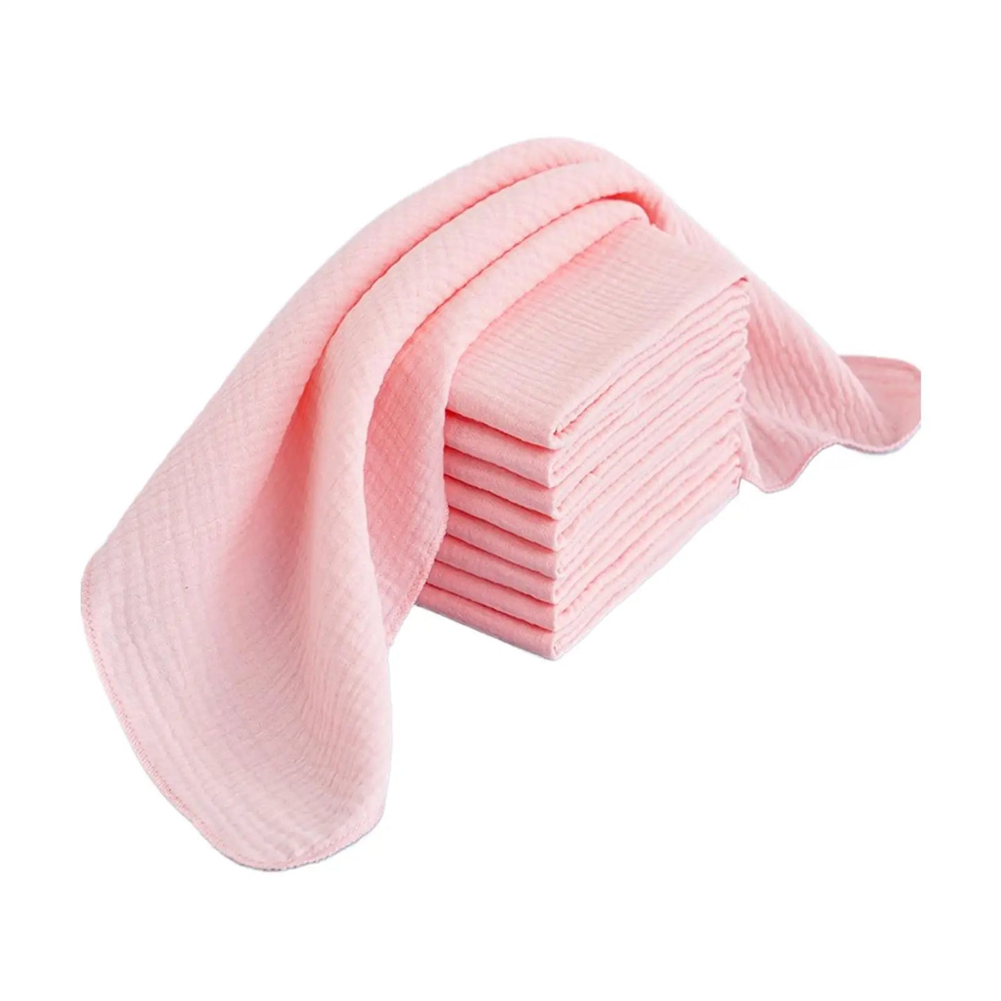 10-Pack Reusable Cotton Gauze Baby Diapers - Soft & Washable
