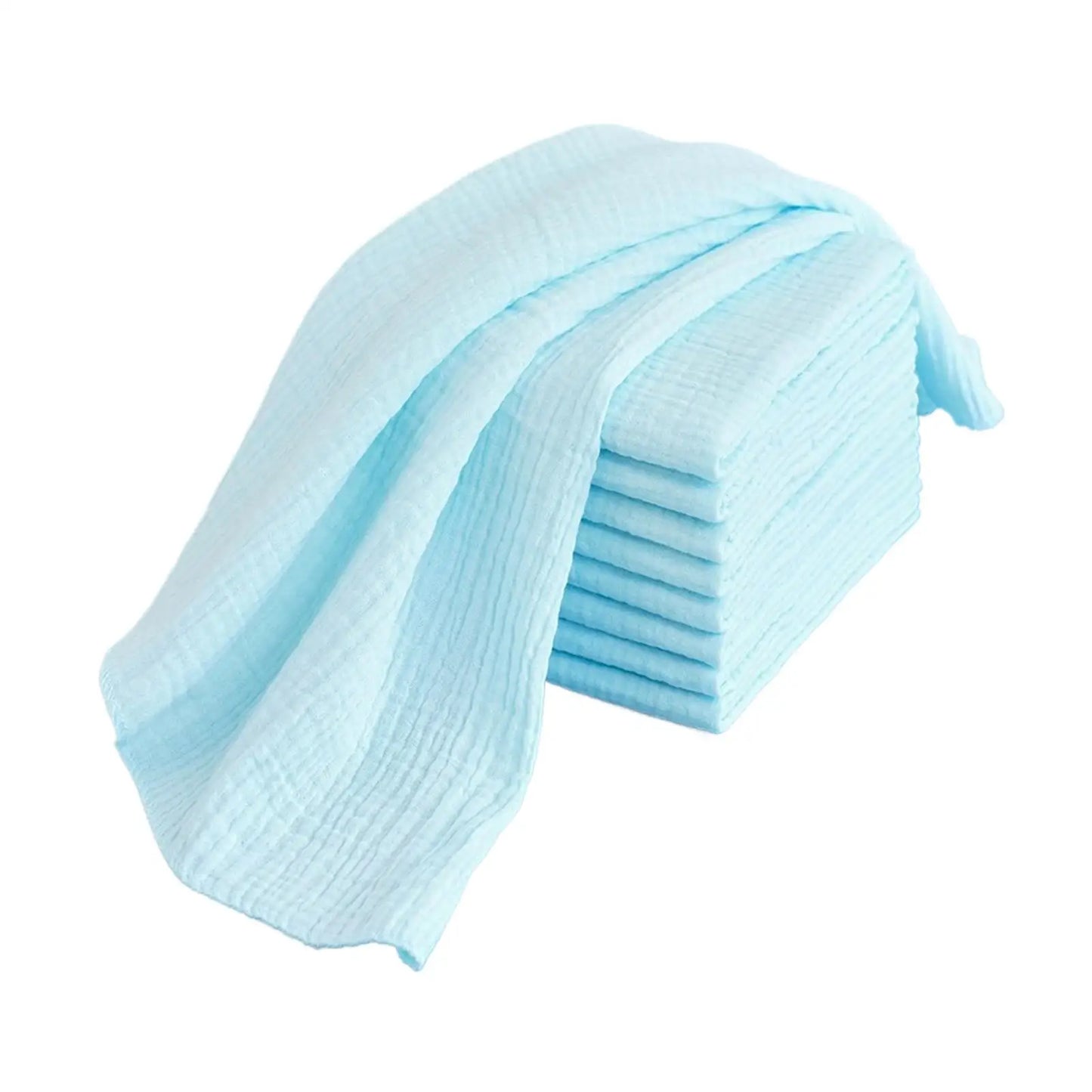 10-Pack Reusable Cotton Gauze Baby Diapers - Soft & Washable