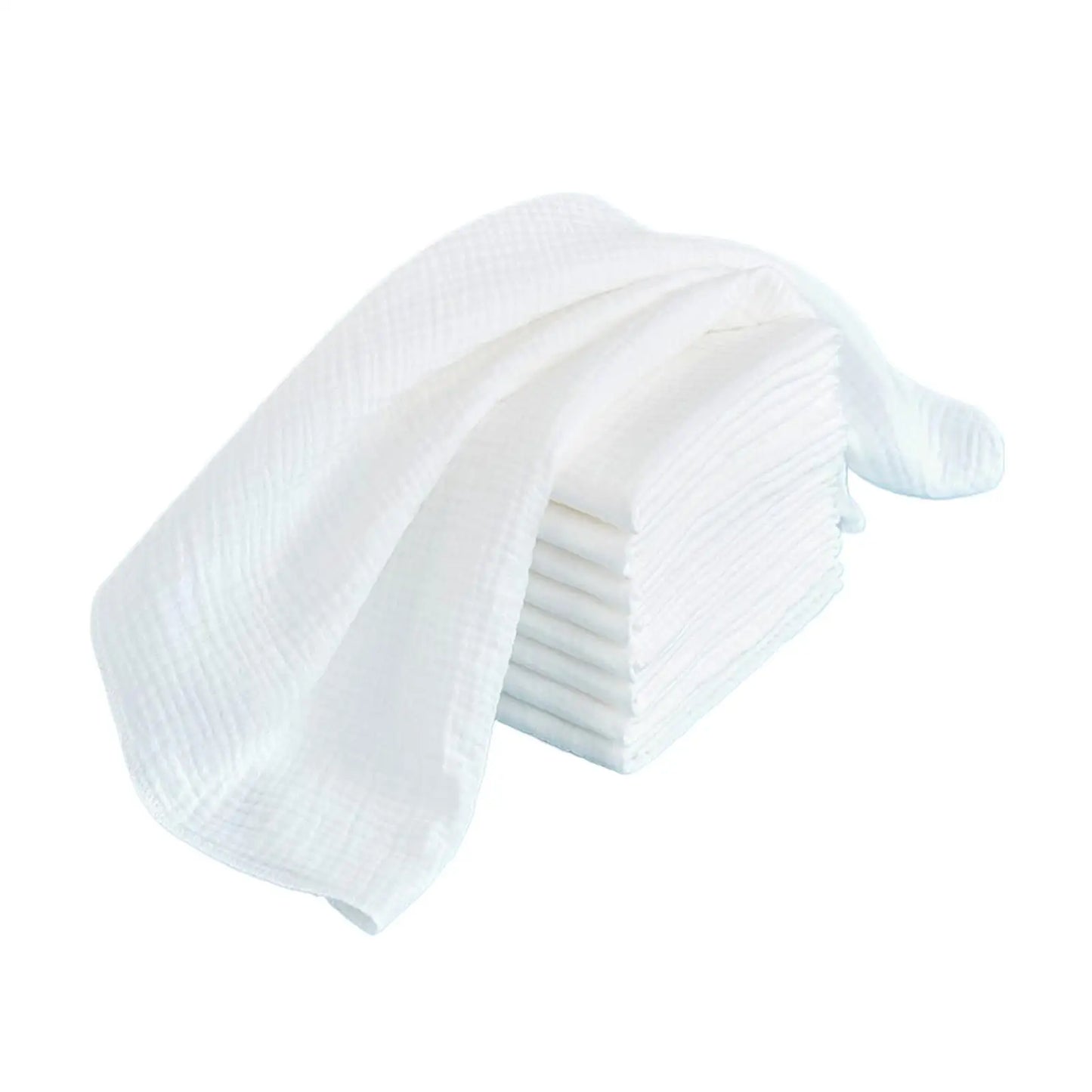 10-Pack Reusable Cotton Gauze Baby Diapers - Soft & Washable
