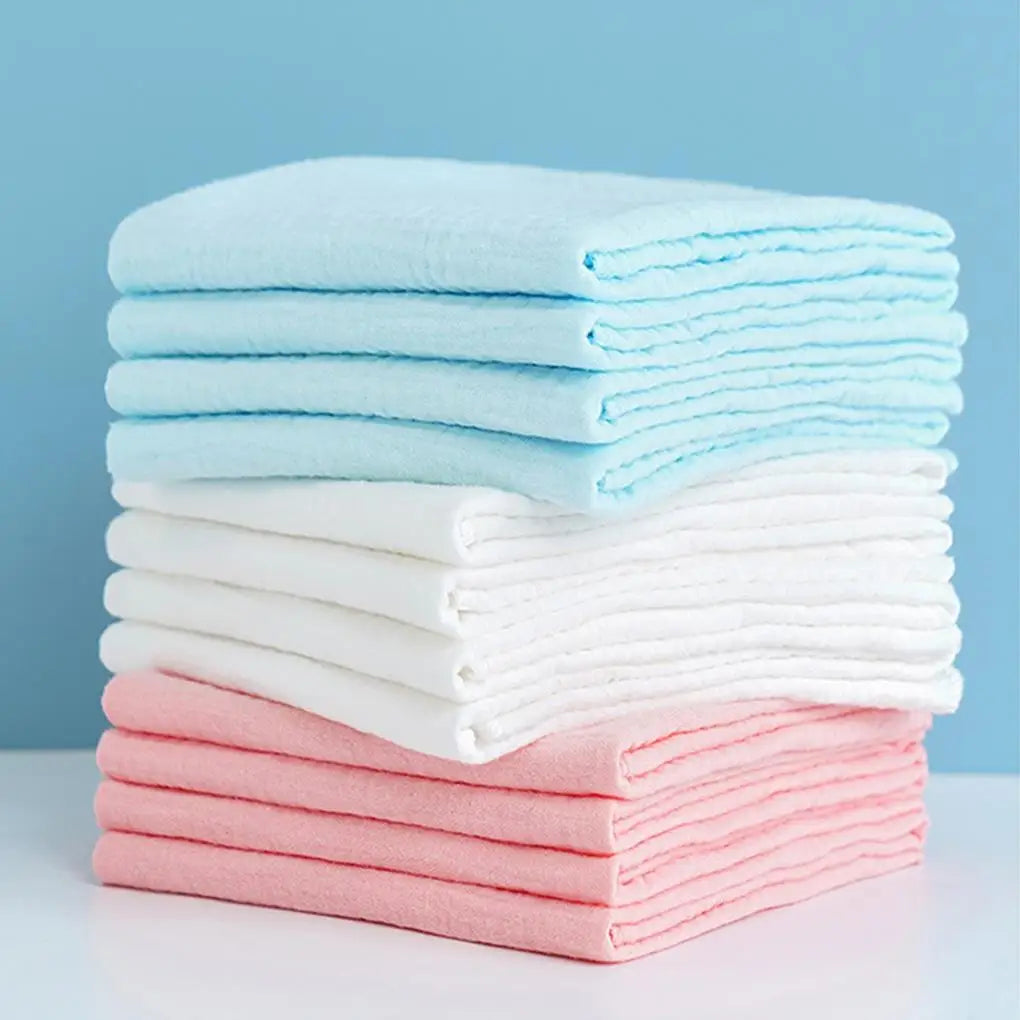 10-Pack Reusable Cotton Gauze Baby Diapers - Soft & Washable