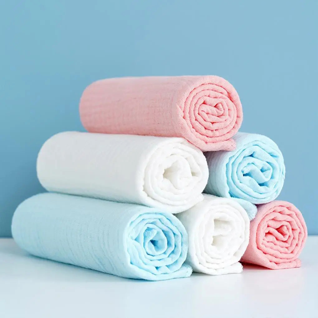 10-Pack Reusable Cotton Gauze Baby Diapers - Soft & Washable