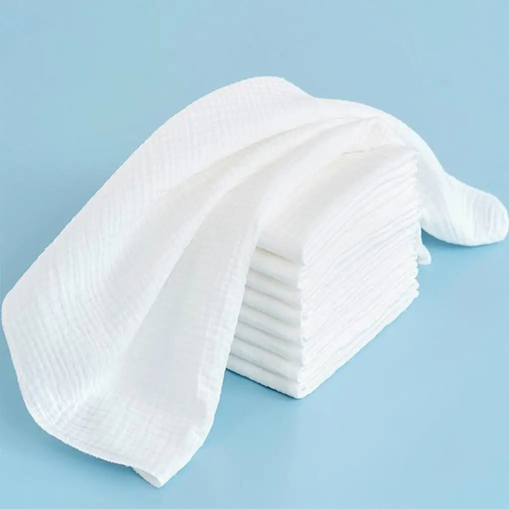 10-Pack Reusable Cotton Gauze Baby Diapers - Soft & Washable