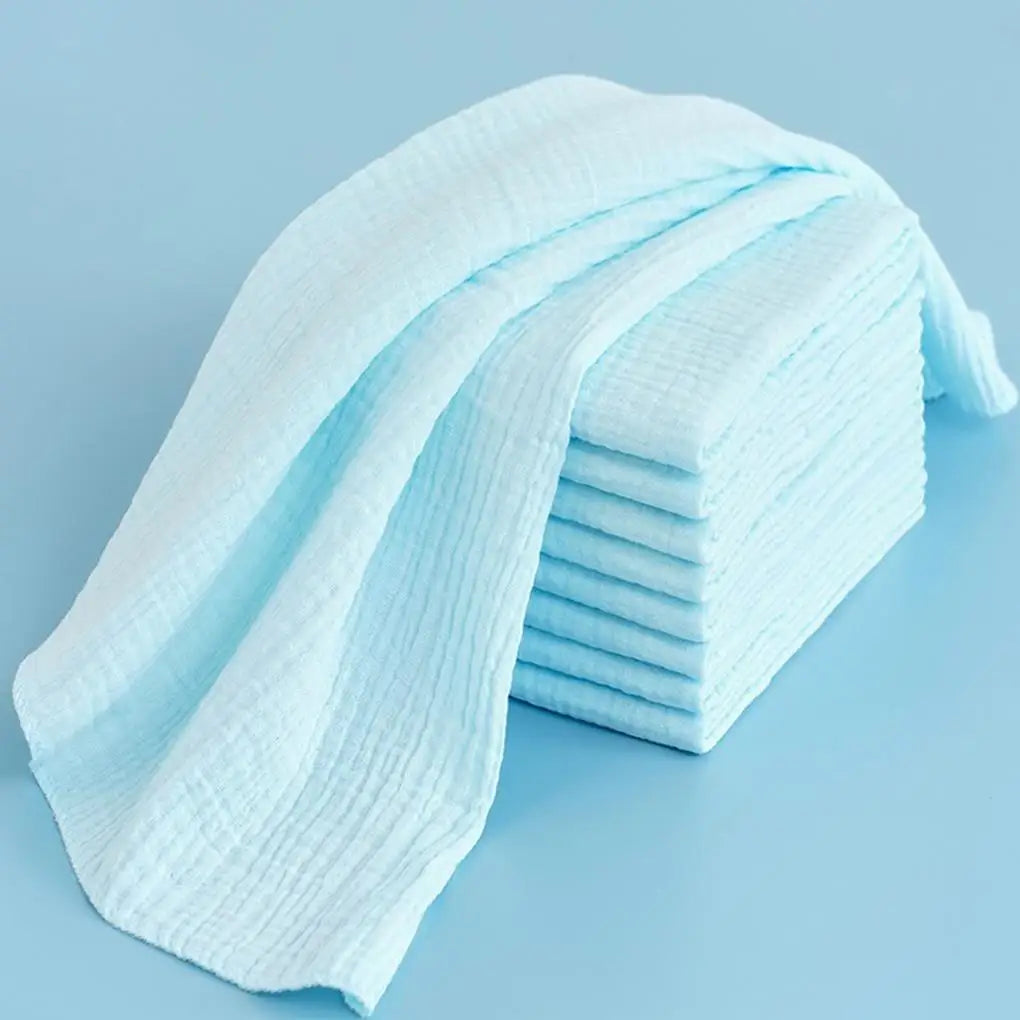 10-Pack Reusable Cotton Gauze Baby Diapers - Soft & Washable