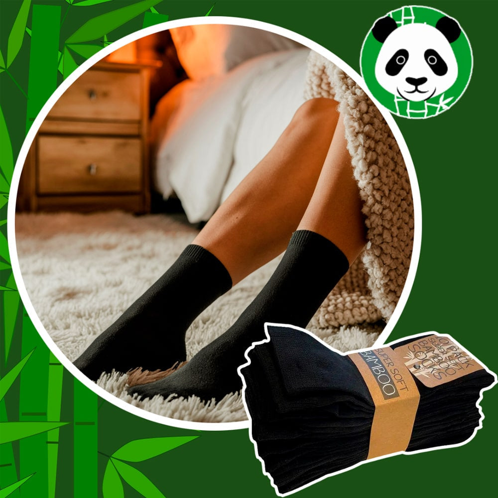 10 Pairs of Black Bamboo Socks – Soft & Breathable