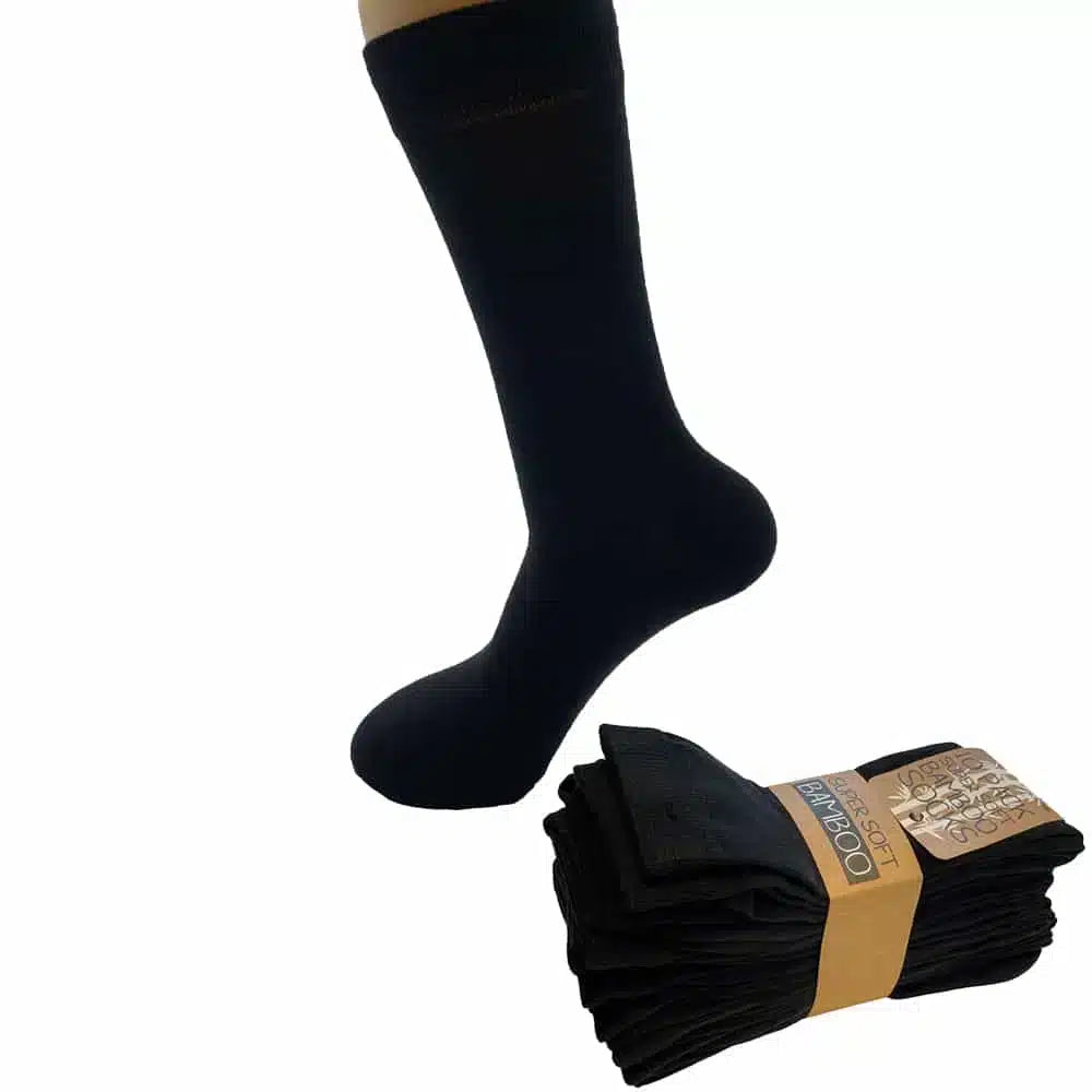10 Pairs of Black Bamboo Socks – Soft & Breathable