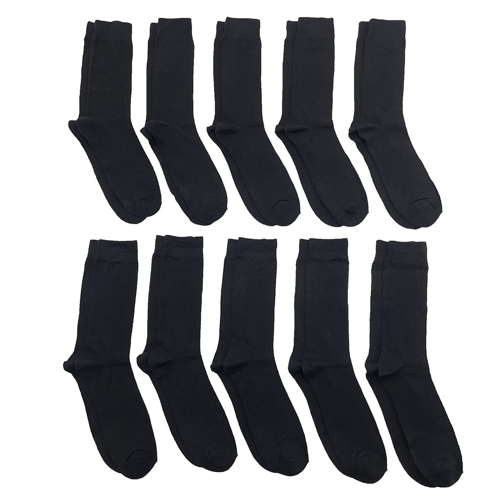 10 Pairs of Black Bamboo Socks – Soft & Breathable