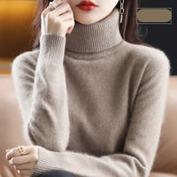 100% Pure Cashmere Turtleneck Sweater for Autumn and Winter
