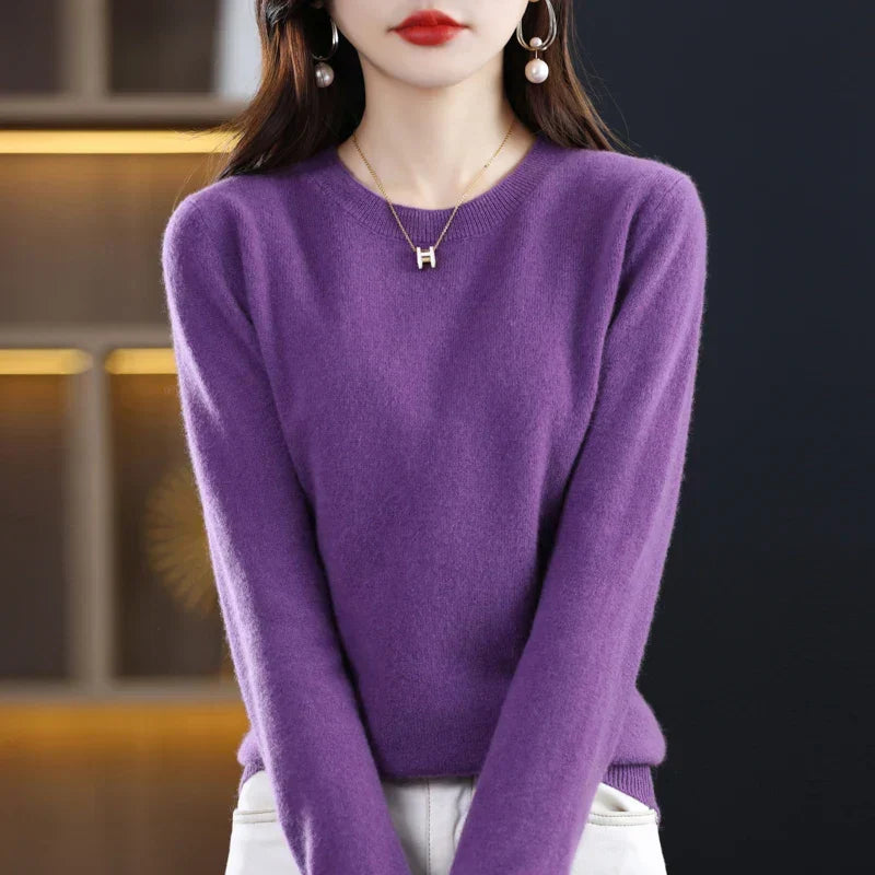 100% Pure Wool Cashmere Sweater for Autumn and Winter