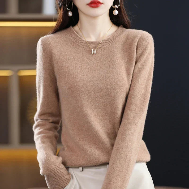 100% Pure Wool Cashmere Sweater for Autumn and Winter