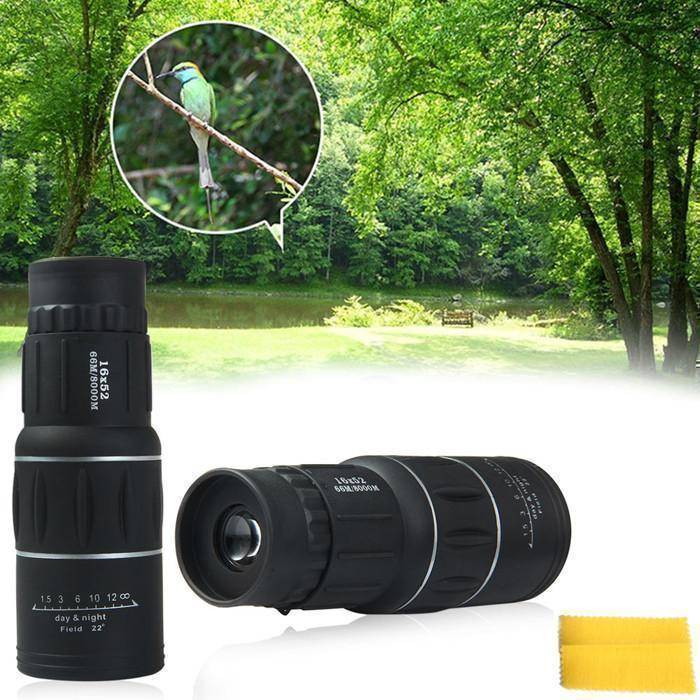 16X52 Super Clear Dual Focus Zoom Monocular Scope