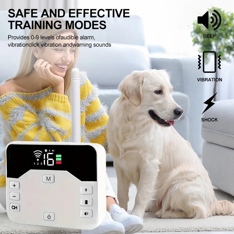 2-In-1 Wireless Dog Fence and Training Collar