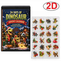 24-Day 2D Dinosaur Christmas Advent Calendar