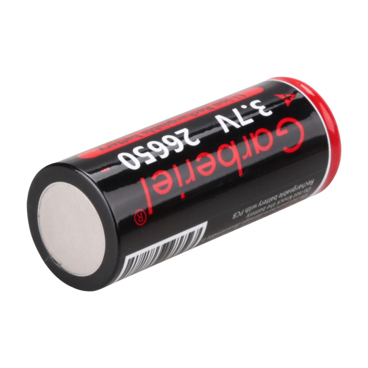 26650 Li-ion 3.7V Rechargeable Flat Top Batteries - 2 Pack