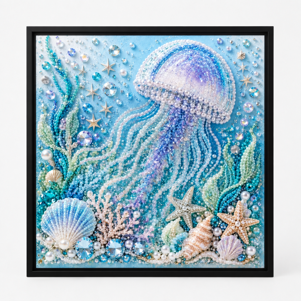 3D Pearl Mosaic Art Kit – Jellyfish