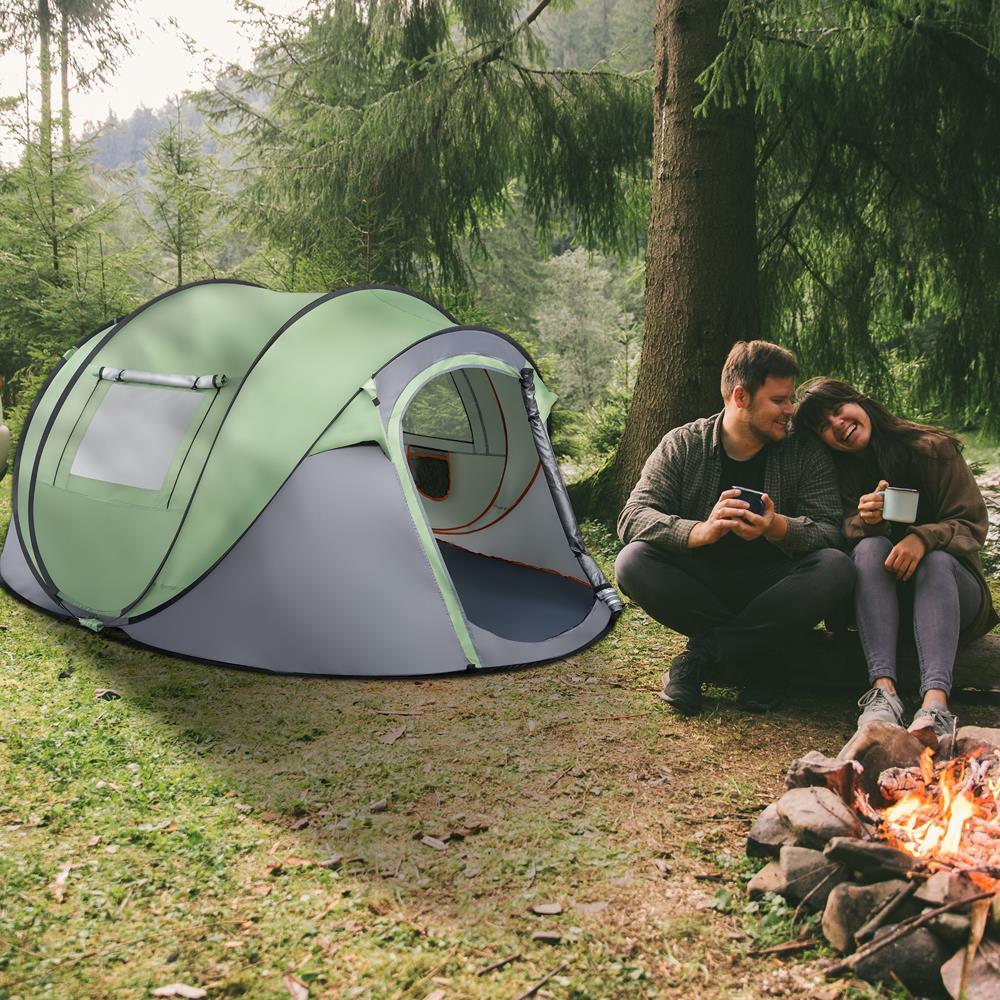 4-Person Pop-Up Camping Tent - Waterproof Automatic Setup