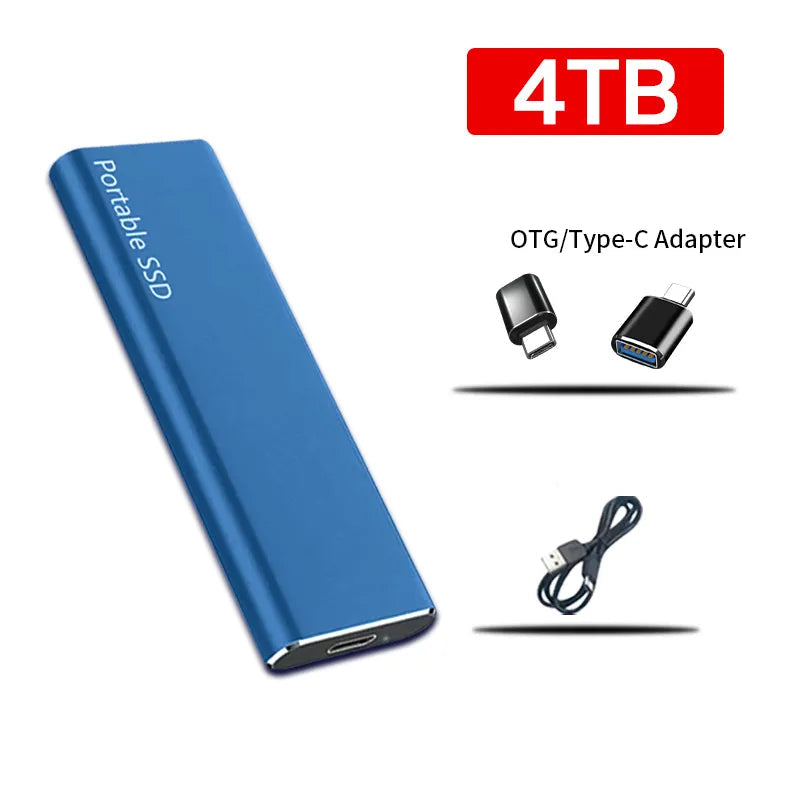 4TB USB-C External Hard Drive Portable Data Storage