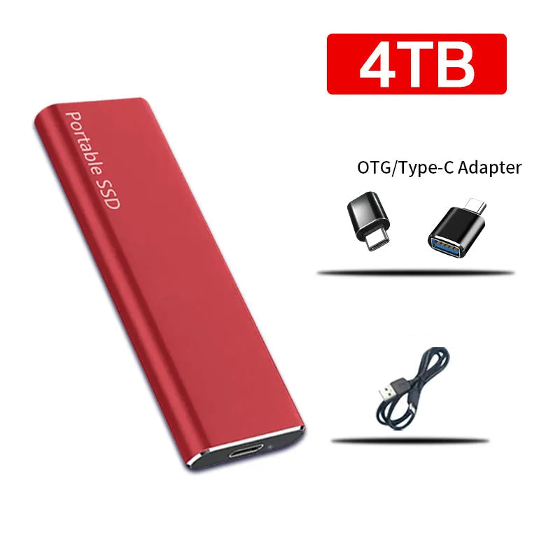 4TB USB-C External Hard Drive Portable Data Storage