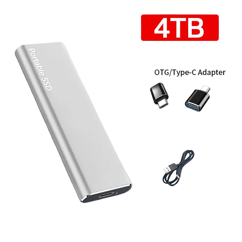 4TB USB-C External Hard Drive Portable Data Storage
