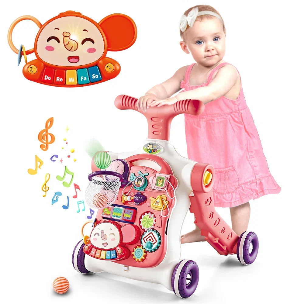 5-In-1 Baby Sit-to-Stand Learning Walker & Activity Center