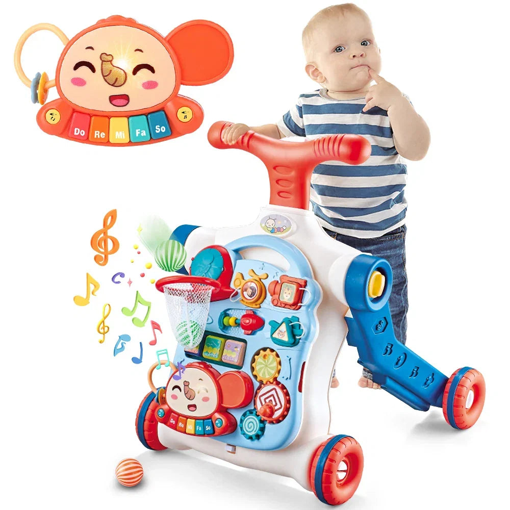 5-In-1 Baby Sit-to-Stand Learning Walker & Activity Center