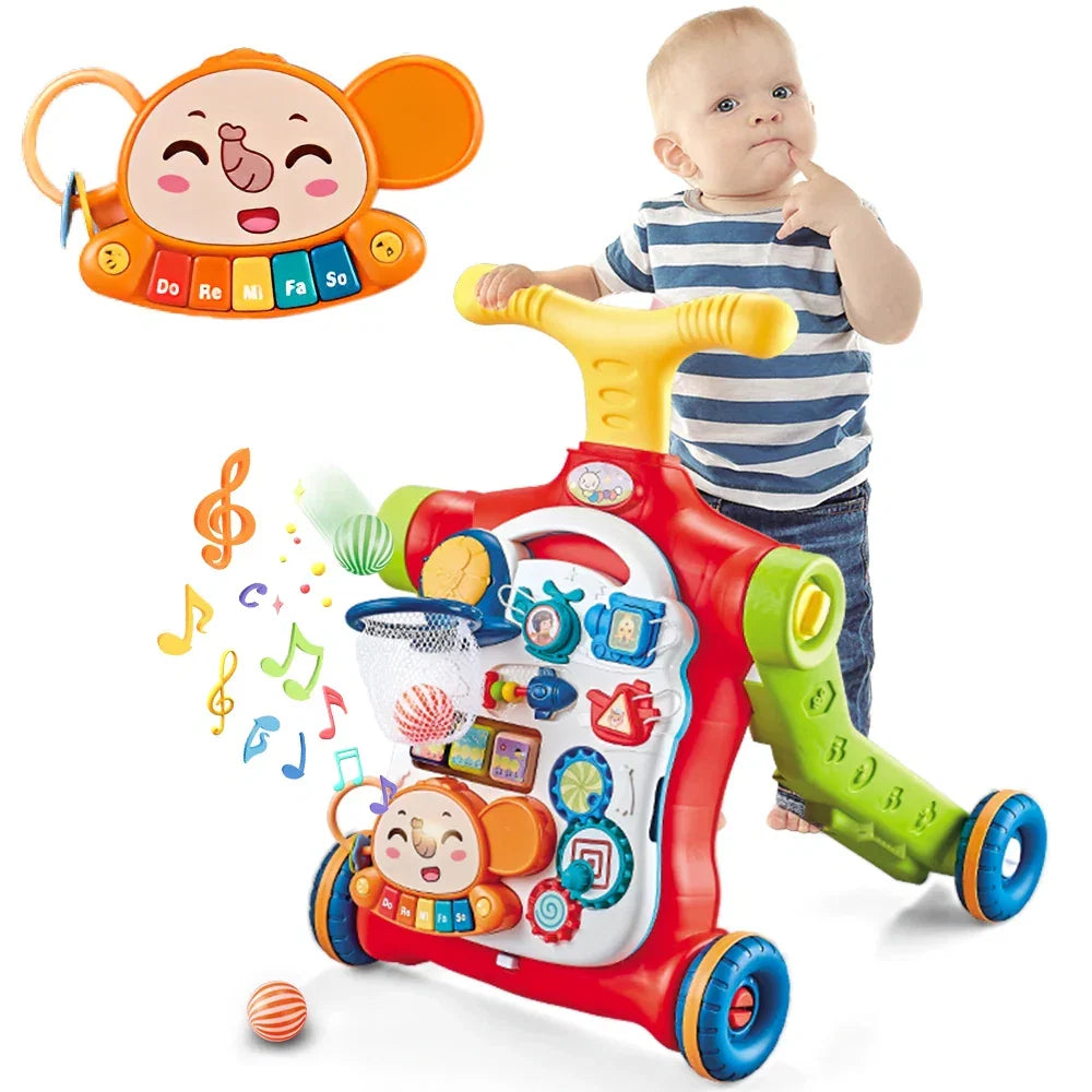 5-In-1 Baby Sit-to-Stand Learning Walker & Activity Center