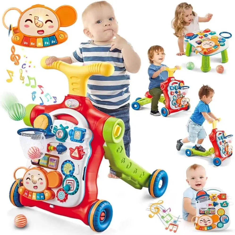 5-In-1 Baby Sit-to-Stand Learning Walker & Activity Center