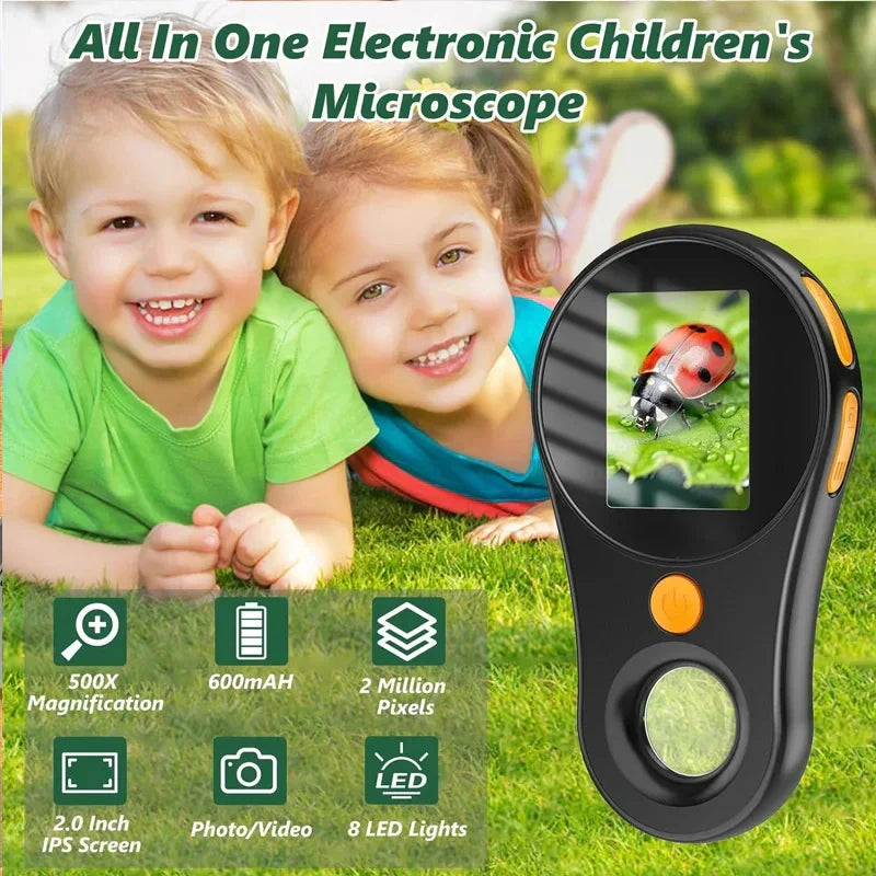 500X Digital Pocket Microscope with HD Display