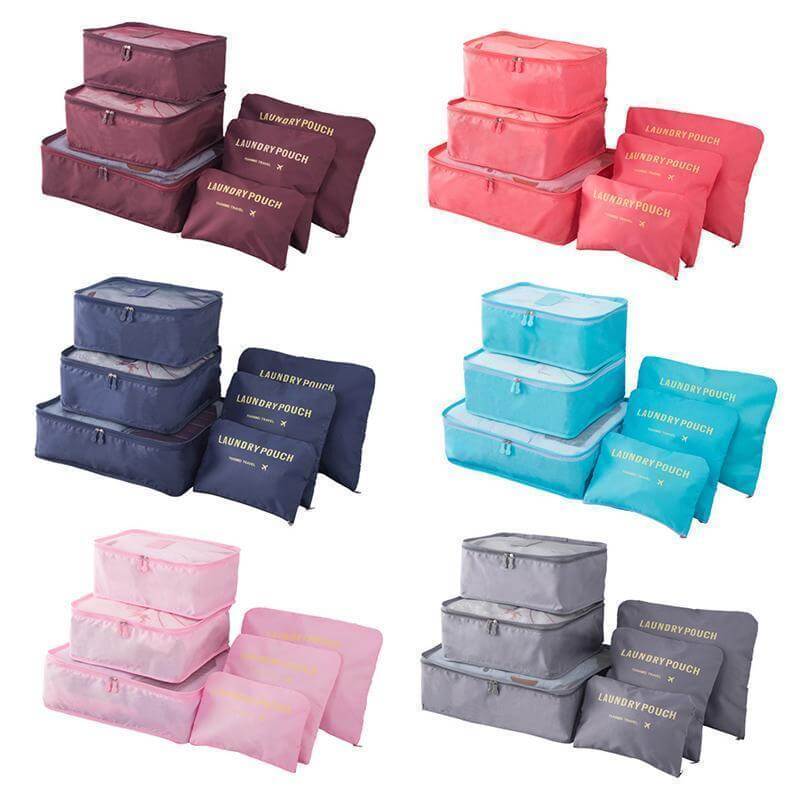 6-Piece Travel Packing Cube Set for Luggage Organization