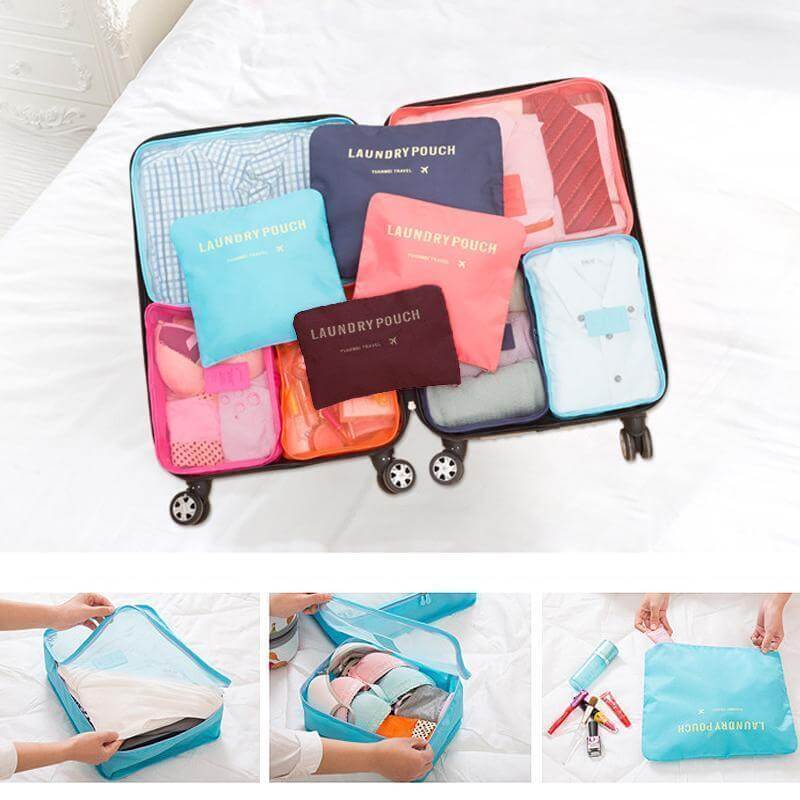 6-Piece Travel Packing Cube Set for Luggage Organization